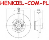 Tarcza hamulcowa pełna z łożyskiem i pierścieniem ABS BREMBO 08.B395.17 - MERCEDES CITAN (415) RENAULT KANGOO/GRAND KANGOO (KW0/1_) KANGOO BE BOP (KW0/1_) KANGOO Express (FW0/1_) - OŚ TYLNA